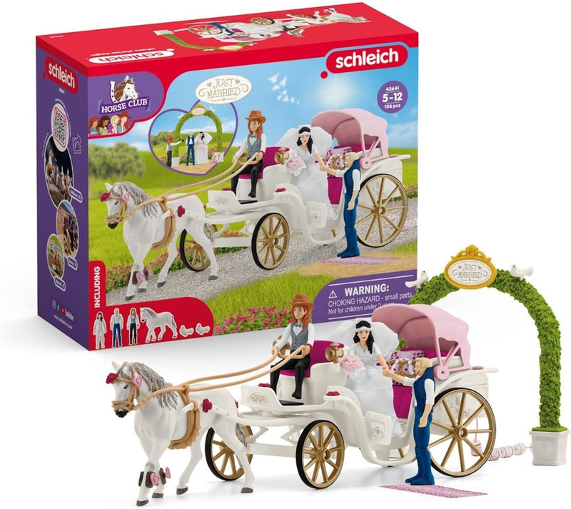 Afbeelding laden in galerijviewer, Schleich horse club trouwkoets 42641
