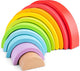 New classic toys ® houten regenboog stapelaar - 10 onderdelen