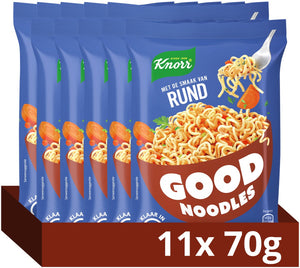 Knorr good noodles - rund - zonder kunstmatige kleurstoffen en conserveermiddelen - 11 x 70 g