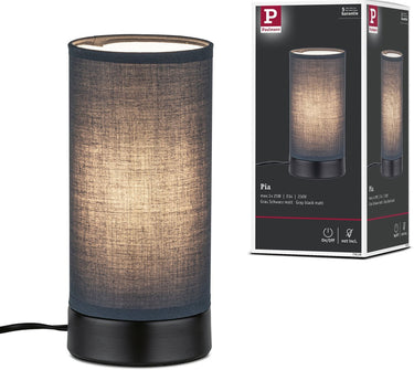 Paulmann led-tafellamp pia e14 max. 25w zwart mat