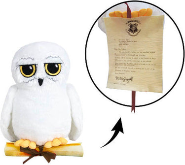Harry potter - knuffel - hedwig de uil met brief - play by play - t300 - 25 cm