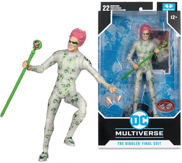 Mcfarlane toys batman forever dc multiverse action figure riddler (final suit) (red platinum edition) 18 cm action figuur