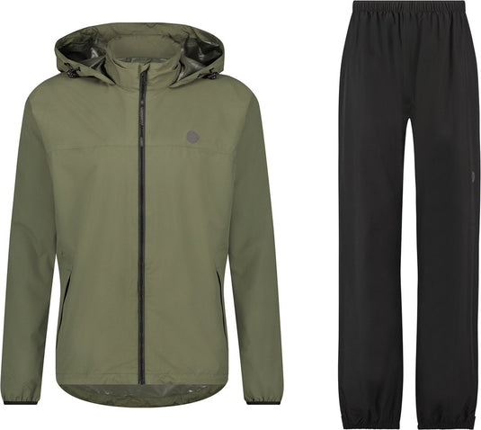 Agu go regenpak essential dames heren - groen - xxl - waterdicht ademend