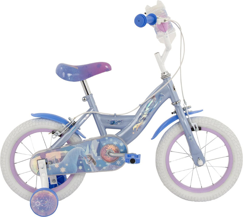 Chargez l'image dans la visionneuse de la galerie, Disney die eiskönigin disney frozen 2 kinderfiets - meisjes - 14 inch - blauw paars - twee handremmen
