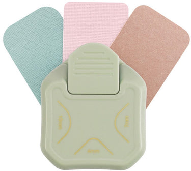 Vaessen creative pons - hoekpons - 3 in 1 label pons - 4, 7, en 10 mm - mint