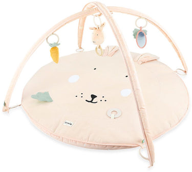Trixie speelmat activiteitenboog mrs. rabbit - speelboog voor baby - zachte activiteitenboog - speeltapijt konijn - roze