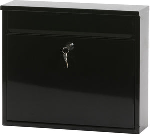 V-part - wandbrievenbus granadan - galvanized steel powder coated - zwart - brievenbus