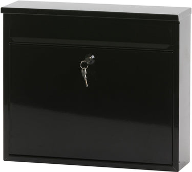 V-part - wandbrievenbus granadan - galvanized steel powder coated - zwart - brievenbus