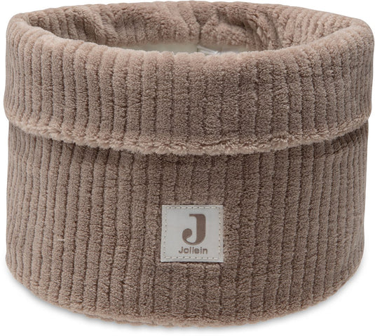Jollein commode mandje - 14x18cm - cloudy rib - milky coffee