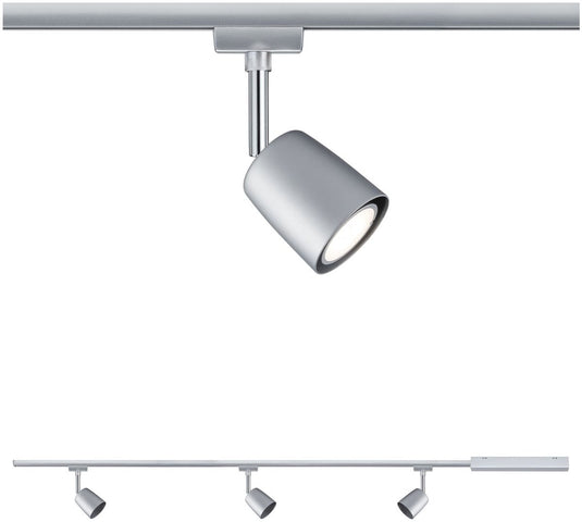 Paulmann urail railspot cover startersset gu10 max. 3x10w dimbaar 230v chroom mat, chroom