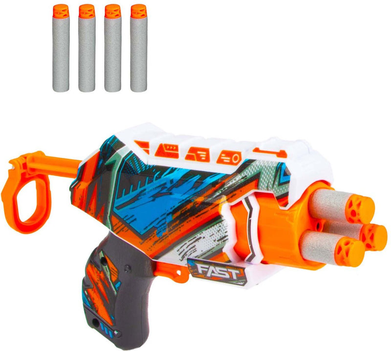 Afbeelding laden in galerijviewer, Toi-toys foam strikex afschietpistool nano blaster met 4 foampijlen

