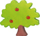Holztiger bos - appelboom - 19x2x17cm - houten figuur - handgemaakt