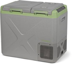 Steamy -e elektrische compressor koelbox - dual compartment - tegelijk koelen en vriezen - 40 liter - 12v en 230v - voor auto en camping - grijs