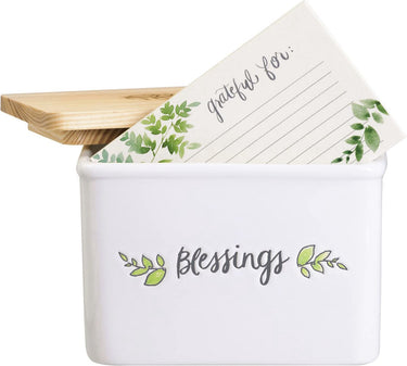 Eccolo giftset - recepten box - blessing - met 50 recept kaarten - incl. deksel hout - ec-hc104b