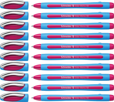 Schneider schrijfwaren schneider balpen - slider memo - xb - 1,4mm - roze - 10 stuks - s-150209-10