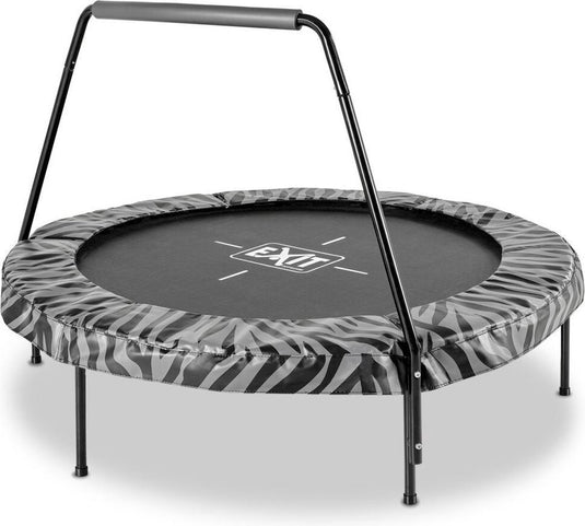 Exit toys exit tiggy trampoline ø140cm - met beugel - rond - kindertrampoline - zwart grijs