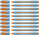 Schneider schrijfwaren schneider balpen - slider memo - penpunt xb - schrijfbreedte 1,4mm - oranje - 10 stuks - s-150206-10