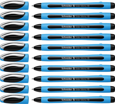 Schneider schrijfwaren schneider balpen - slider memo - xb - 1,4mm - zwart - 10 stuks - s-150201-10