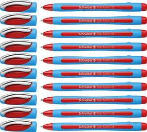 Schneider schrijfwaren schneider balpen - slider memo - penpunt xb - schrijfbreedte 1,4mm - rood - 10 stuks - s-150202-10