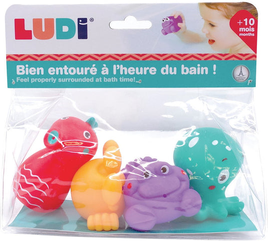Ludi - 5 waterspuiters - badspeelgoed