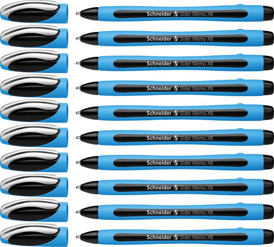 Schneider schrijfwaren schneider balpen - slider memo - xb - 1,4mm - zwart - 10 stuks - s-150201-10
