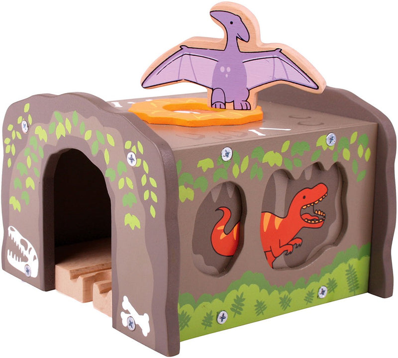 Afbeelding laden in galerijviewer, Bigjigs houten t-rex tunnel
