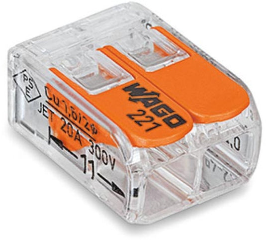 Wago - verbindingsklem 2-voudig 4mm² 221-412 - 100 stuks