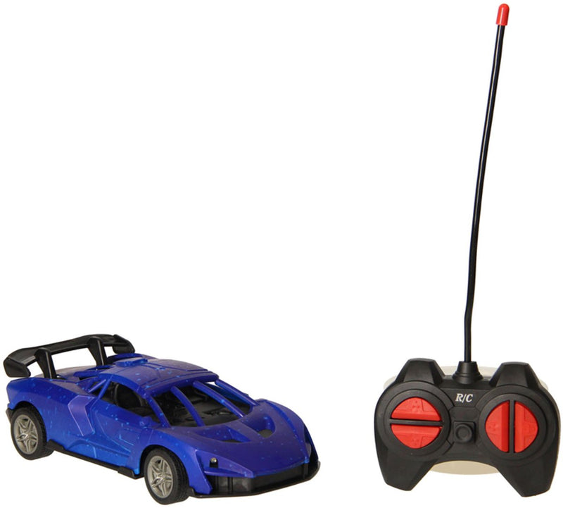 Afbeelding laden in galerijviewer, Lobbes speelgoed bv rc racewagen blauw zwart bestuurbare auto
