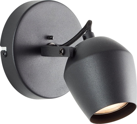 Brilliant vertino - plafondspot - gu10 1x5w - 3000k - zwart