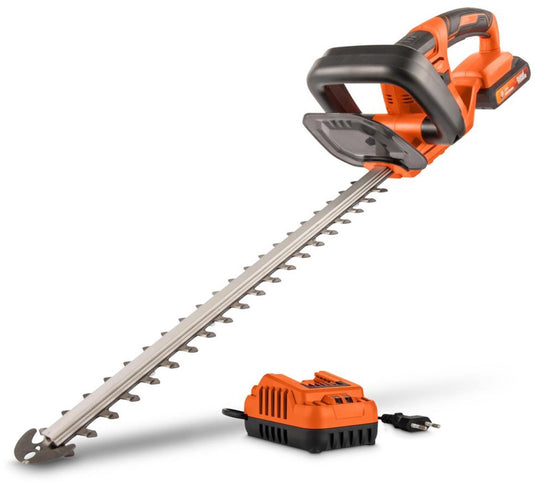 Powerplus dual power accu-heggenschaar powdpg75321 - accu-haagschaar van 20 v, met accu en lader, mes van 515 mm en snijafstand van 15 mm, tuingereedschap