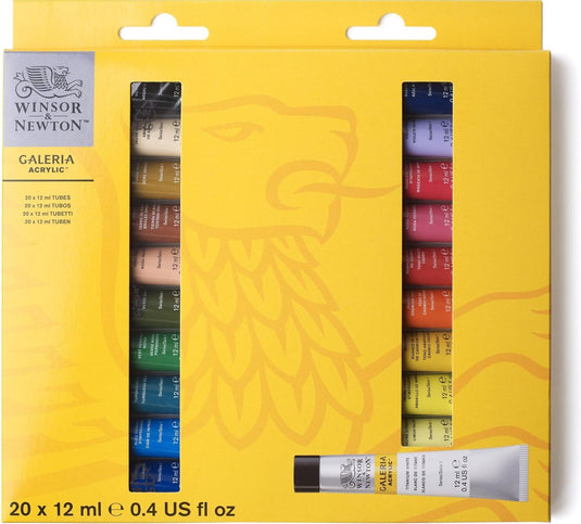 Winsor newton 2190606 galeria acrylverf set – 20 × 12 ml – acrylverf starter set voor beginners kunstenaars