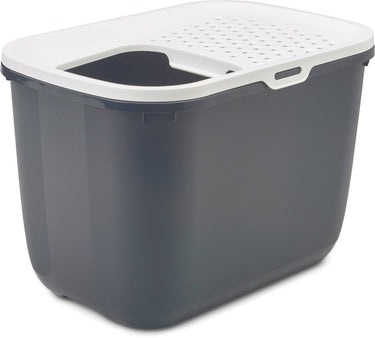 Savic kattentoilet hop in 38.5 x 58 x 39 x 5 cm - kattenbak - antraciet wit