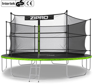 Zipro jump pro in - trampoline met veiligheidsnet - ø435cm 14ft - voor kinderen en volwassenen - inclusief ladder - max. 150 kg - grote