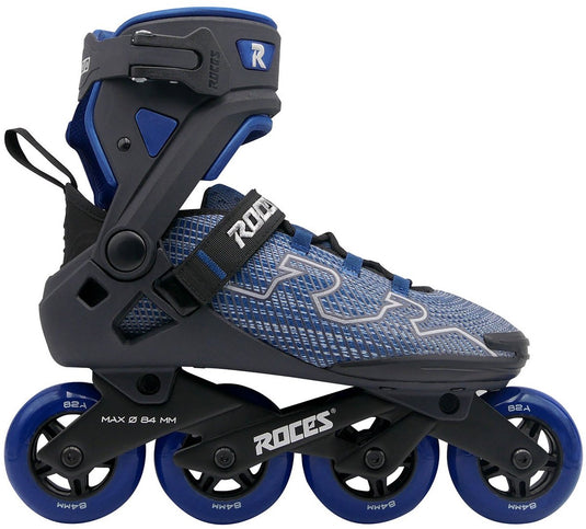 Roces r-evo 84 skeelers – 84mm – softboot – extra comfort stabiliteit – heel lock easy entry – abec-7 – fitness inline skates – heren dames – zwart blauw – maat 37