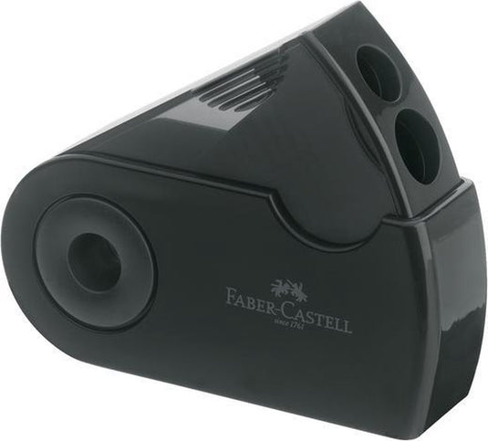 Faber-castell puntenslijper - sleeve - dubbelgaats - zwart - fc-182700