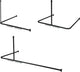 Sealskin easy roll - douchegordijnstangset - universeel - l en u vorm montage mogelijkheden - 90x90x90 cm - zwart