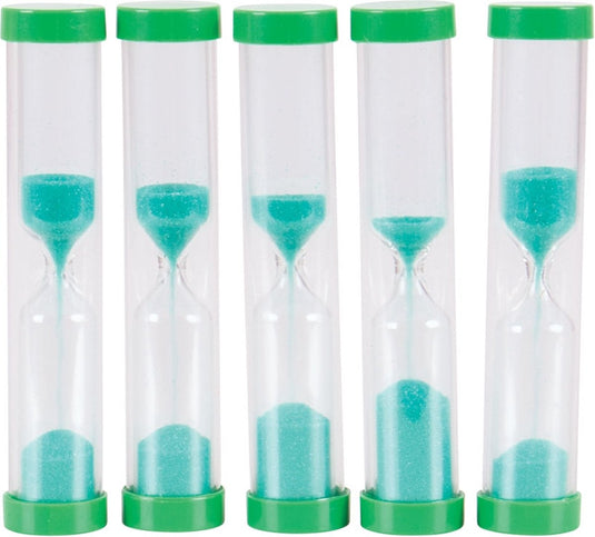 Bigjigs zandloper 1 minuut timer (set van 5)