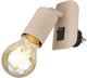 Briloner batita – stekkerlamp – wandlamp – e27 fitting – plug-in gebruik – met schakelaar – zwenkbaar – e27 fitting – beige - 9,5 x 6,7 x 7,8 cm