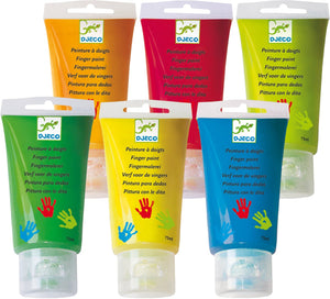 Djeco kleuren 6 finger paint tubes