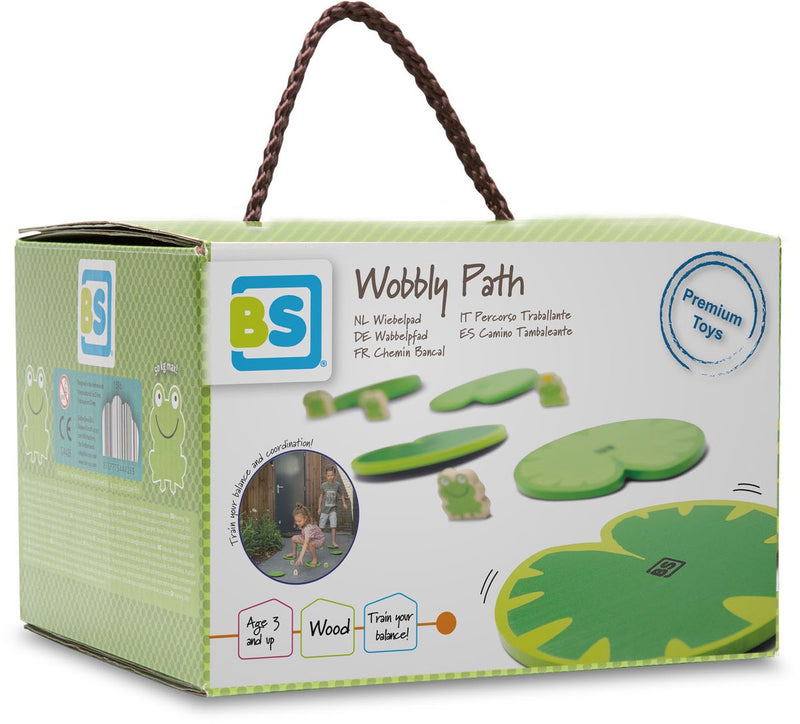 Afbeelding laden in galerijviewer, Bs toys wiebelpad - vloerspel - evenwichtsspel - hout - cadeau kind
