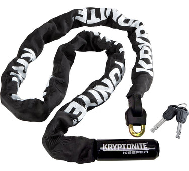 Kryptonite keeper 712-ketting met geïntegreerd combinatieslot – kettingslot fiets – fietsslot elektrische fiets – 120 cm – staal – zwart