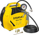 Stanley compressor 8bar - luchtcompressor olievrij met luchtgereedschap - compressoren set incl. luchtslang 3m, luchtpistool met drukmeter en 3 mondstukken - geel