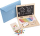 New classic toys ® houten speelgoed laptop - 'mijn eerste laptop' met krijtbord magnetische letters- met laptoptas - educatief rollenspel speelgoed - vanaf 3 jaar