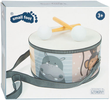 Small foot - houten trommel wilde dieren met stokken, 3dlg.
