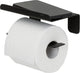 Tiger colar - toiletrolhouder met plankje - wc rolhouder met plankje - zelfklevend - zonder boren - zwart