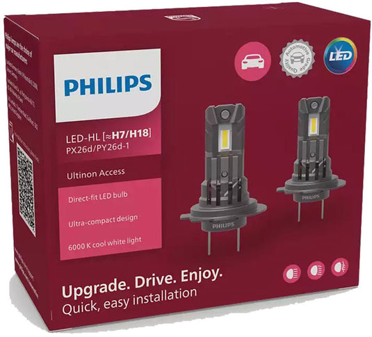 Philips h7 h18 access led koplamp set 16w px26d py26d-1 12v