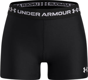 Under armour heatgear shorty-blk meisjes sportbroek - zwart - wit