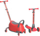 Yvolution – yglider luna - 5-in-1 - rood - multifunctionele stepscooter
