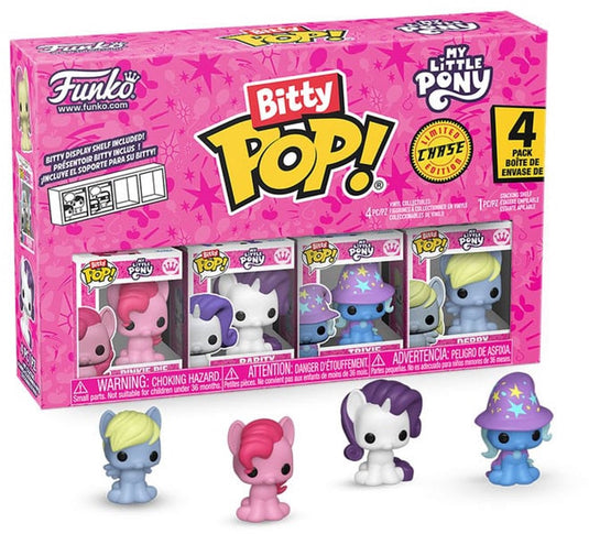 Funko bitty pop! - my little pony - pinkie pie - rarity - trixie - derpy - 4-pack