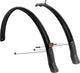 Xlc mg-f05 spatbord stadfiets set - 28 inch 51 mm - pvc - geschikt voor stad tour fiets